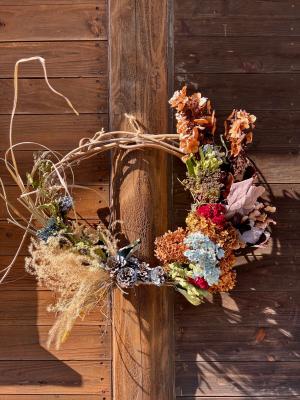 ドライフラワーリース教室