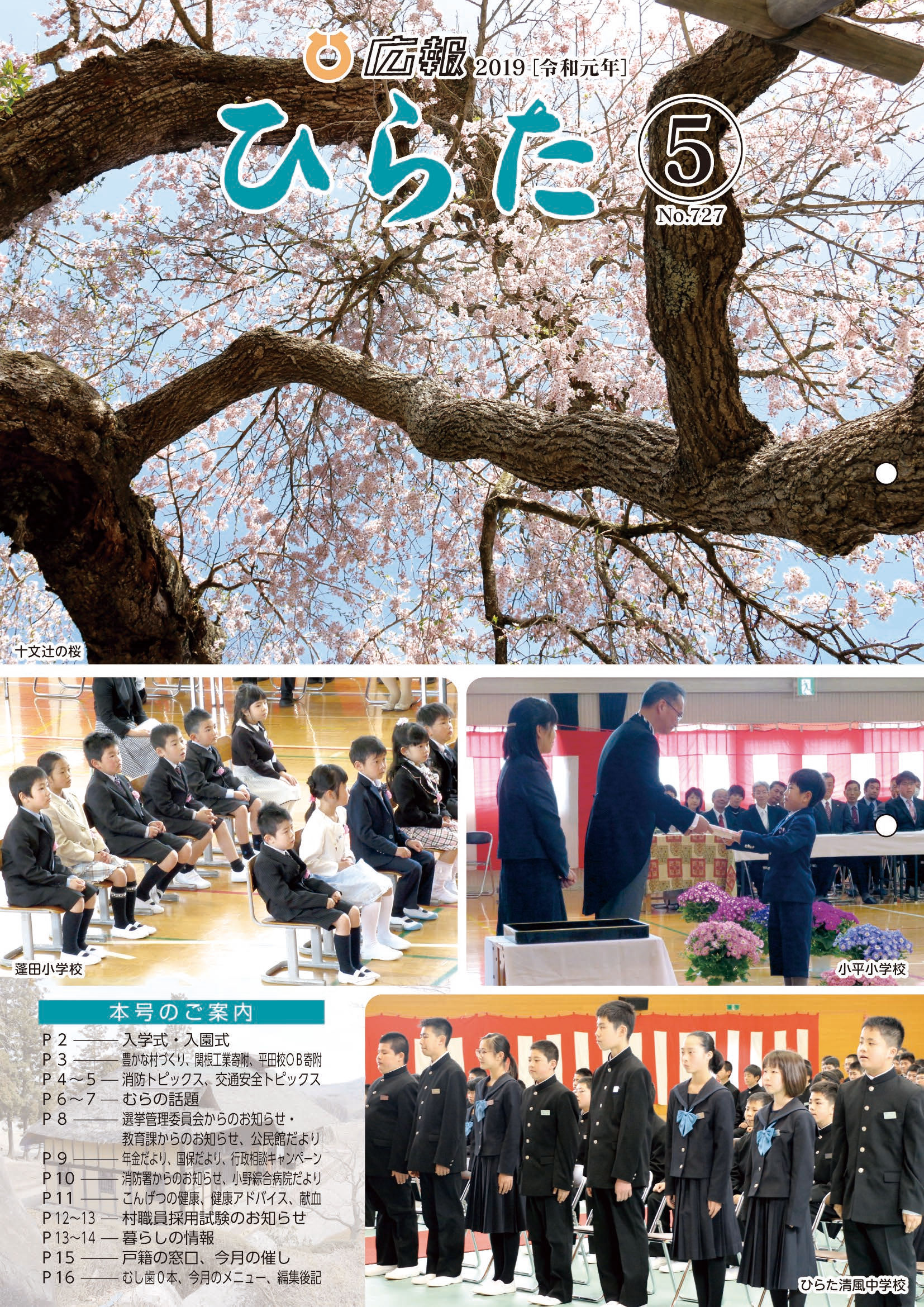 広報ひらた 2019年（令和元年）5月10日発行分（No.727）