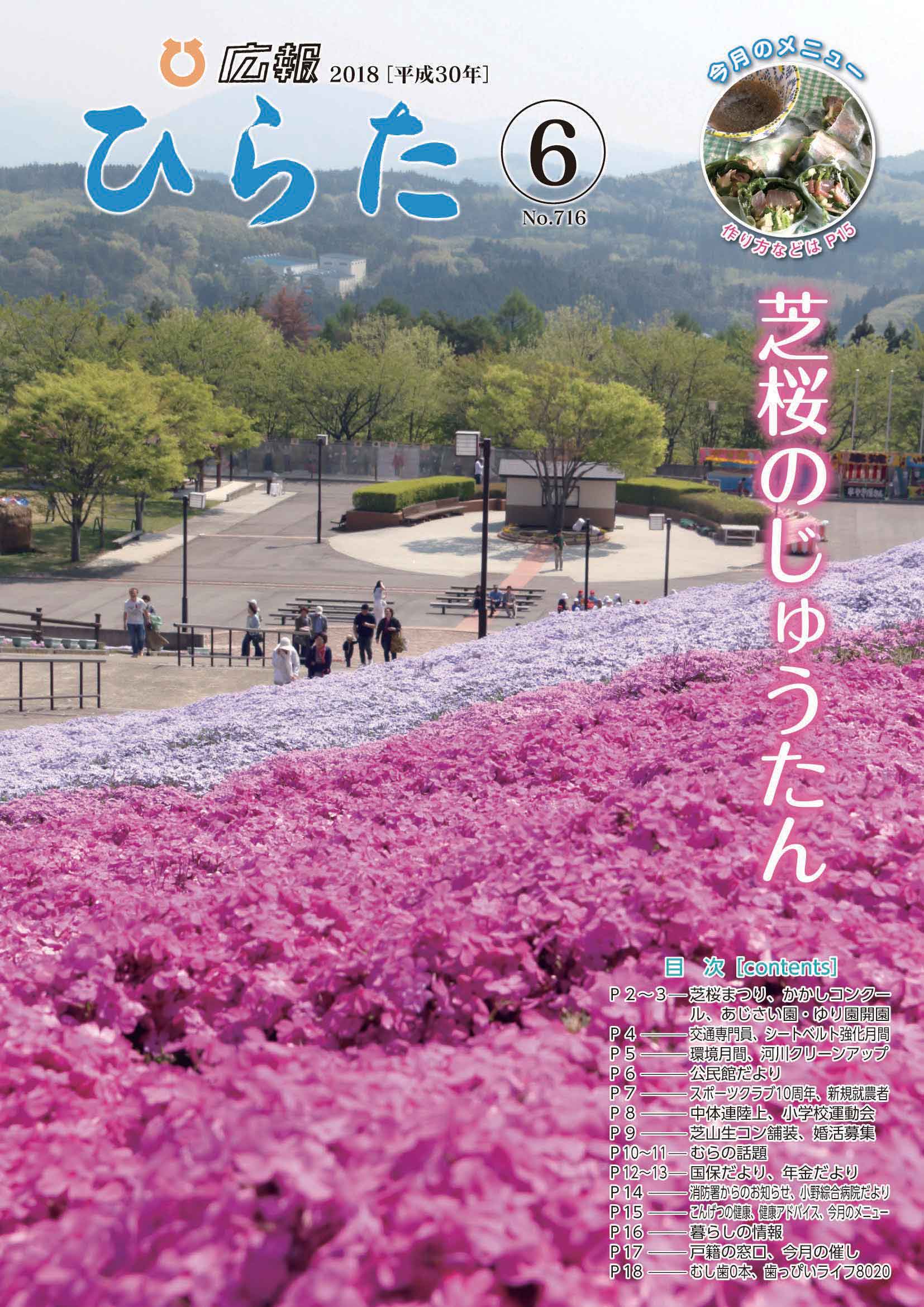 広報ひらた 2018年（平成30年）6月10日発行分（No.716）