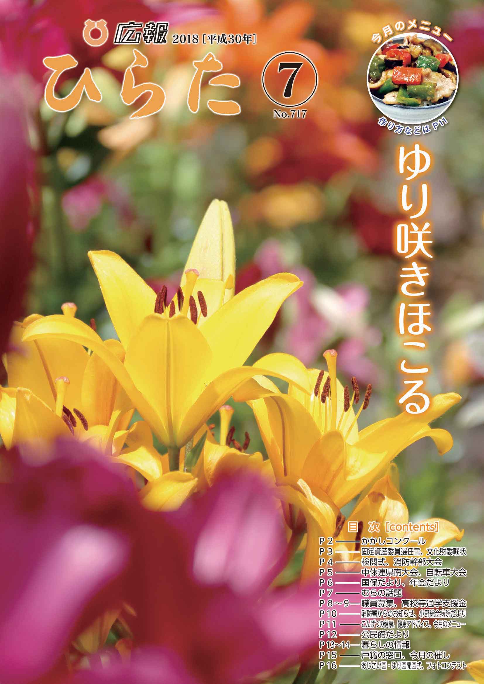 広報ひらた 2018年（平成30年）7月10日発行分（No.717）